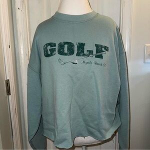 Fruit of the Loom Green Golf Crew Neck Sweater